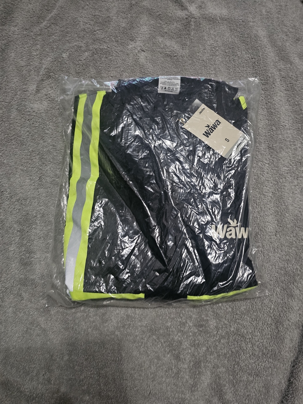 Wawa Men's High-Visibility Navy Jacket with Reflective Stripes